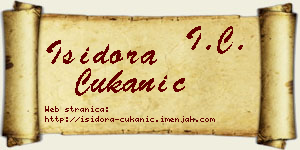 Isidora Cukanić vizit kartica